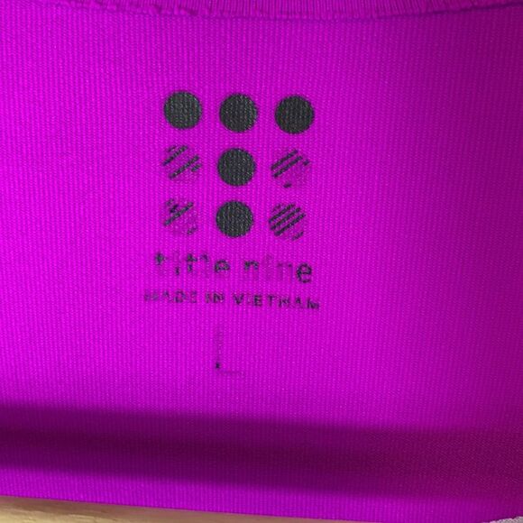 Title Nine Diamalete Purple Gray Colorblock Sleeveless Racerback Dress Size L - Picture 7 of 11